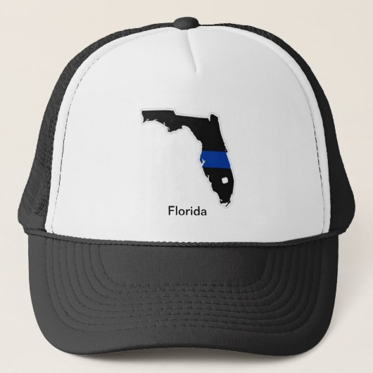 Florida Thin Blue Line Trucker Hat Pet (Voorkant)