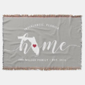 Florida Thuis Staat Gepersonaliseerd Hout Uitzicht Deken (Voorkant)