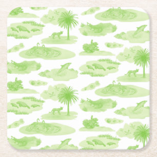 Florida Toile Onderzetter (Lime Green)