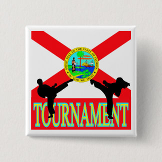 Florida Tournament Pin Vierkante Button 5,1 Cm