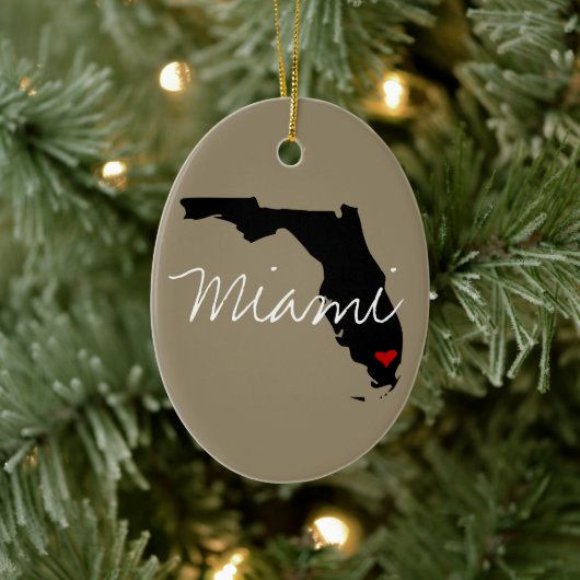 Florida Town Keramisch Ornament (Boom)