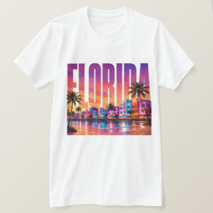 Florida Tropische Kustlijn Zonneschijn Paradijs On T-shirt