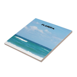 Florida Turquoise Oceaan Golven Scene Tegeltje