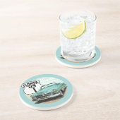 Florida US Route 1 - De Atlantische Highway Zandsteen Onderzetter (Zijkant)