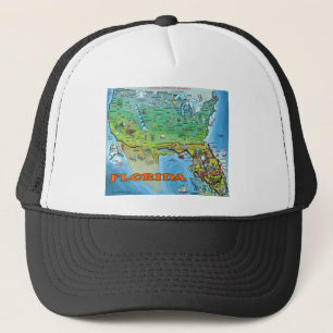 Florida USA Map Trucker Pet