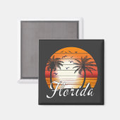  Florida USA Palm Trees Summer Beach Magneet (Voorkant / Achterkant)