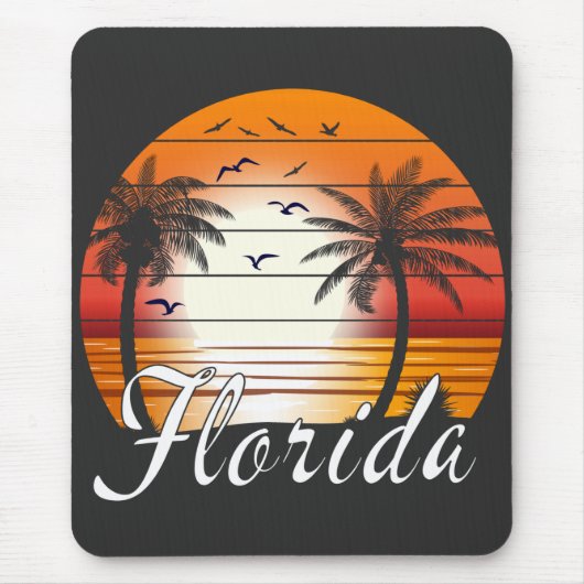  Florida USA Palm Trees Summer Beach Muismat (Voorkant)