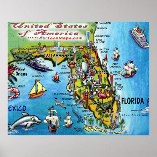 Florida USA Poster (Voorkant)