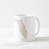 Florida USA Slang Word Art Map  Koffiemok (Voorkant rechts)