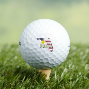 Florida Verenigde Staten Retro Kaart Verenigde St Golfballen