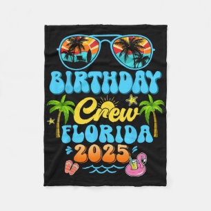 Florida verjaardagscrew vakantie cruise 2025 zomer fleece deken