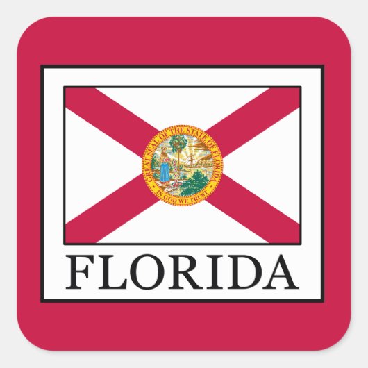 Florida Vierkante Sticker (Voorkant)