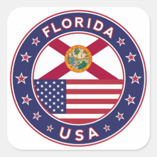 Florida Vierkante Sticker