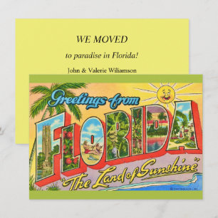 Florida Vintage Groet Verhuisbericht Aankondiging