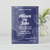 Florida Vintage Kaart Trouw Uitnodiging (Staand voorkant)