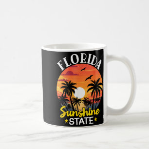 Florida Vintage Palmboom Strand Zonsondergang Troc Koffiemok