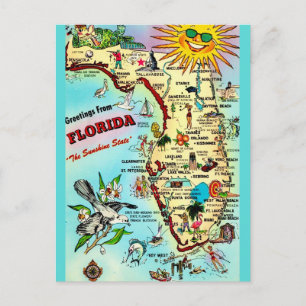 Florida Vintage Pretkaart Briefkaart