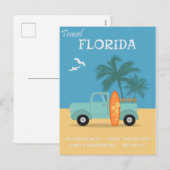 Florida Vintage Travel Feestdagenkaart (Voorkant / Achterkant)