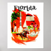 Florida Vintage Travel Poster (Voorkant)