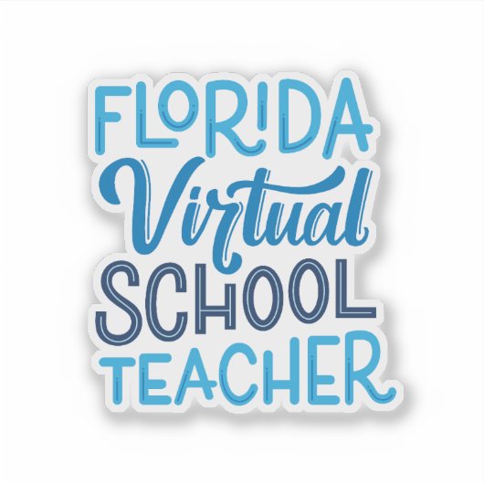 Florida Virtual School Enseignant Vinyl Sticker (Devant)