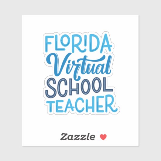 Florida Virtual School Enseignant Vinyl Sticker (Feuille)