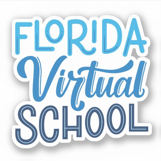 Florida Virtual School Hand Lettering Sticker (Voorkant)