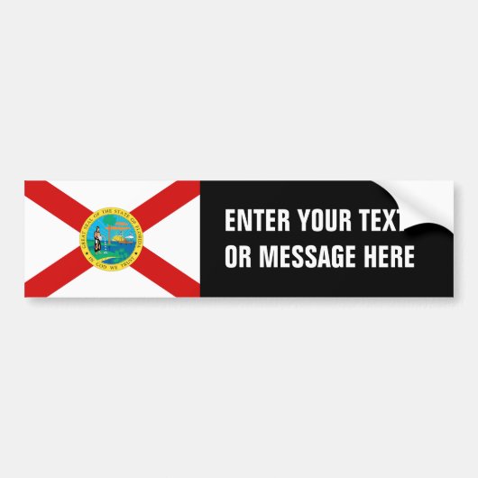 FLORIDA-vlag - Bumpersticker (Voorkant)