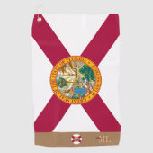 Florida vlag en Florida monogrammen / golfhanddoek (Voorkant)
