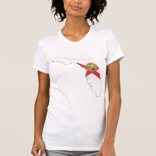 Florida vlag Map T-shirt