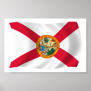 Florida Vlag Poster Print