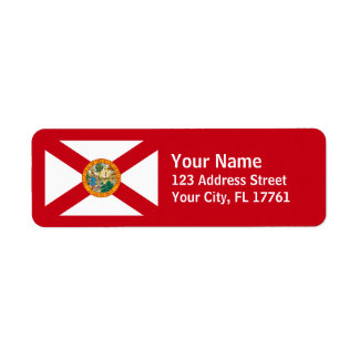 Florida vlag retour adres labels