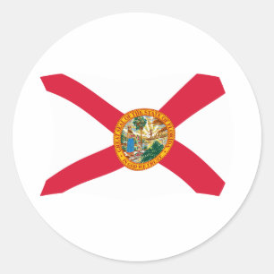 Florida Vlagsticker Ronde Sticker