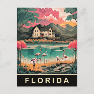 Florida, Vogels aan de Kust, Aquarel Reis Briefkaart
