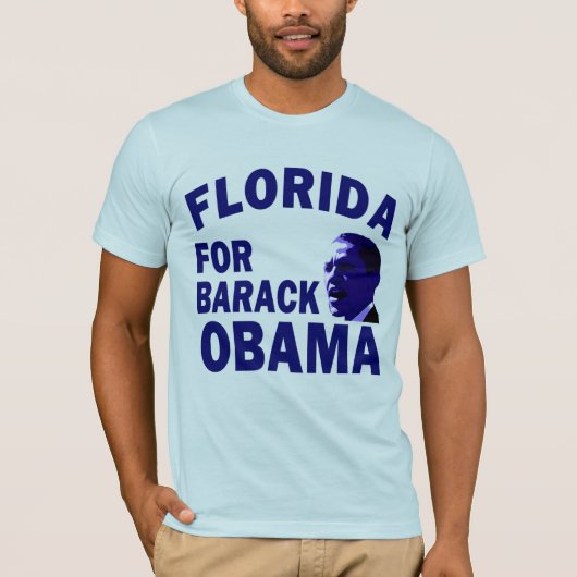 Florida voor Obama Blue State T-Shirt (Voorkant)