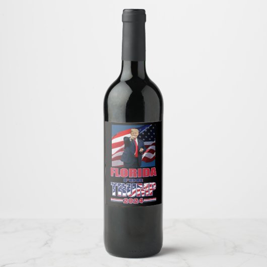Florida voor Trump Wijn Etiket (Voorkant)