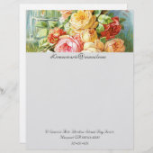 Florida Water Keulen met Rozen van koolstof Briefhoofd (Voorkant / Achterkant)