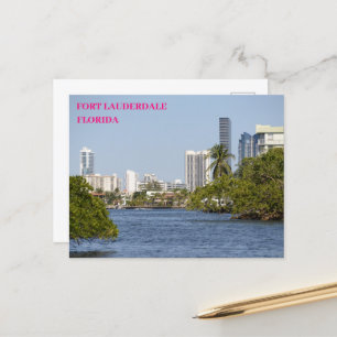 Florida Waterway naar Fort Lauderdale Briefkaart