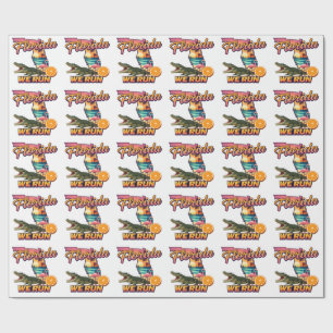 Florida We Run Zonsondergang Alligator Flamingo Sp Cadeaupapier