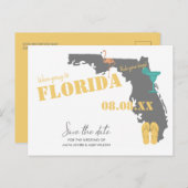 Florida Wedding Red de data Briefkaart (Voorkant / Achterkant)