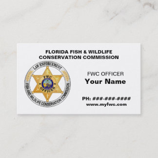 Florida Wildlife Commission FWC Visitekaartje