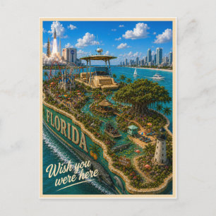 Florida Wish You Were Here State Serie Briefkaart