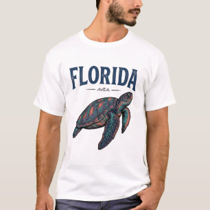 Florida Zeeschildpad Vintage Gravure Grafisch_1 T-shirt