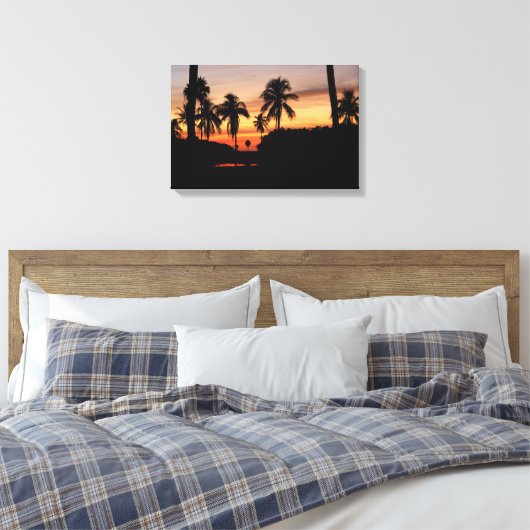 Florida zonsondergang canvas afdruk (Insitu (Slaapkamer))