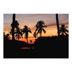 Florida zonsondergang foto afdruk