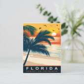 Florida, Zonsondergang op het strand, Reizen Briefkaart (Staand voorkant)