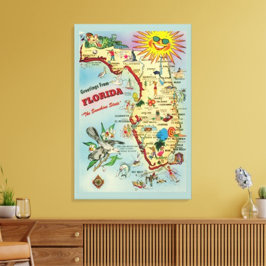 Floride 24x36 Impression en toile étirée (Insitu(Salon))