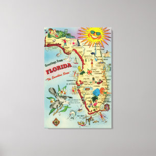 Floride 24x36 Impression en toile étirée