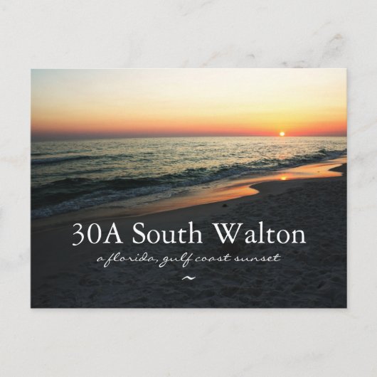 Floride 30A South Walton Gulf Sunset carte postale (Devant)