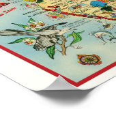 Floride 8x10 avec impression d'affiche frontière (Coin)