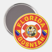 Floride Aimant frigo américain bosniaque (Recto/Verso)